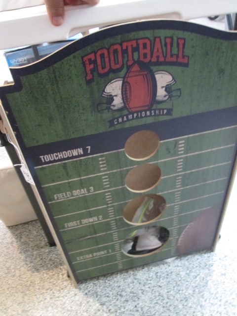 "Football Championship" Bean Bag Toss Game: 19" x 28"x 4 1/4", includes bean bags, Local Pickup Only