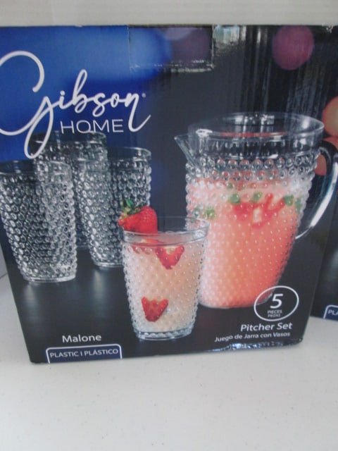 Two New in Box Gibson Home "Malone" 5 Piece Pitcher Sets - 2