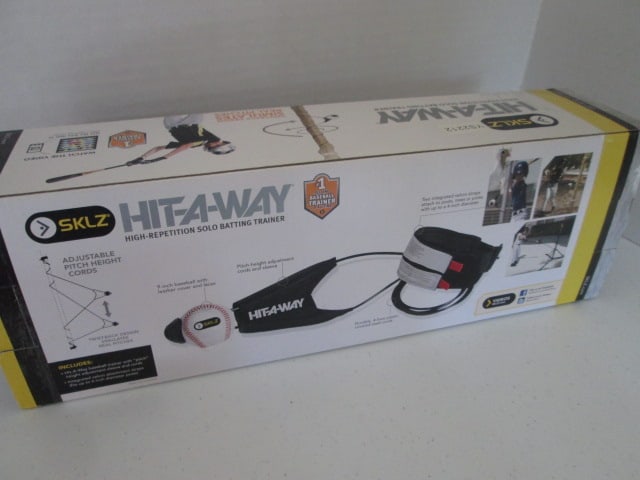 New Sklz Hit-A-Way Solo Batting Trainer and Two Pair of Open Water Swim Goggles - 5