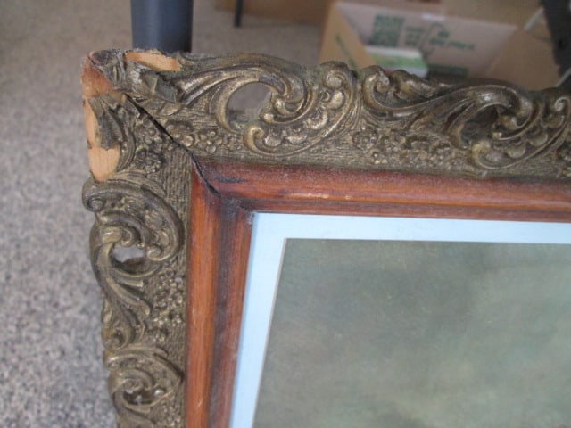 Two Vintage Framed Lithograph Prints - 7