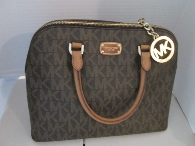 Michael Kors Brown Monogram Mini Tote Handbag (1 of 6)