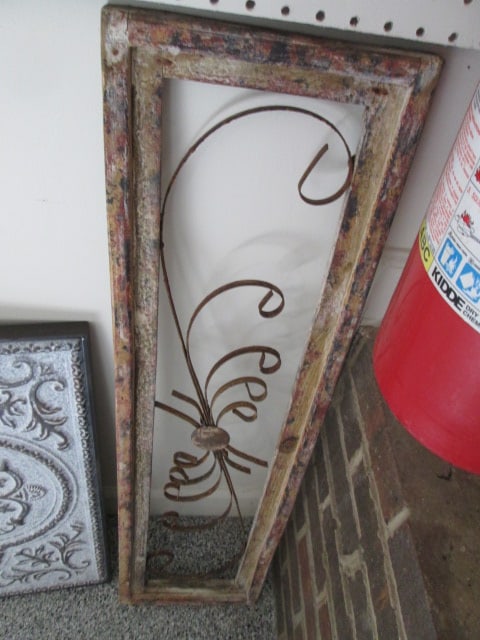 Metal Relief Wall Art and Wood Framed Architectural Panel - 3