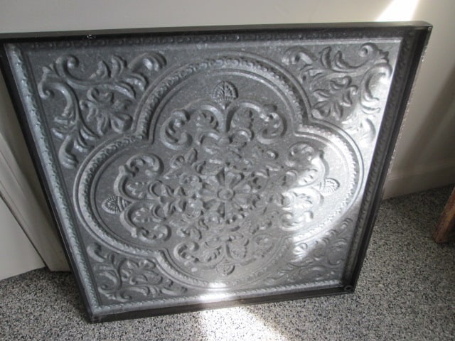 Metal Relief Wall Art and Wood Framed Architectural Panel - 4