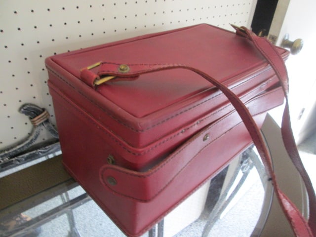 Hartmann Luggage Red Leather Travel Case - 4