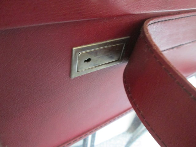 Hartmann Luggage Red Leather Travel Case - 5