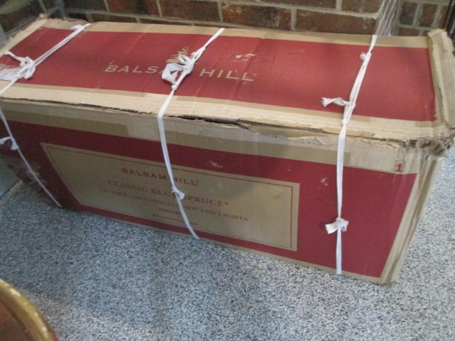 Like New Balsam Hill Classic Blue Spruce 7.5' Tree with Candlelight LED Lights (1 of 4)