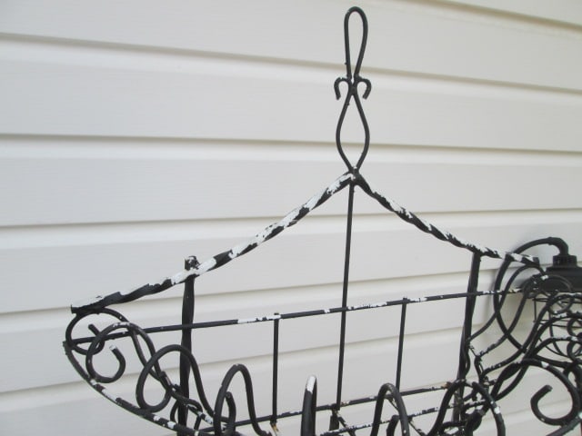 Wrought Wire Painted Black 3 Tier Demilune Planter Stand - 4