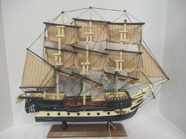 Vintage "USS Constitution" Wooden Model Ship (1 of 6)
