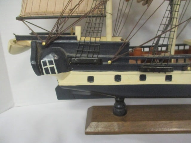 Vintage "USS Constitution" Wooden Model Ship - 2