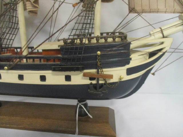 Vintage "USS Constitution" Wooden Model Ship - 3