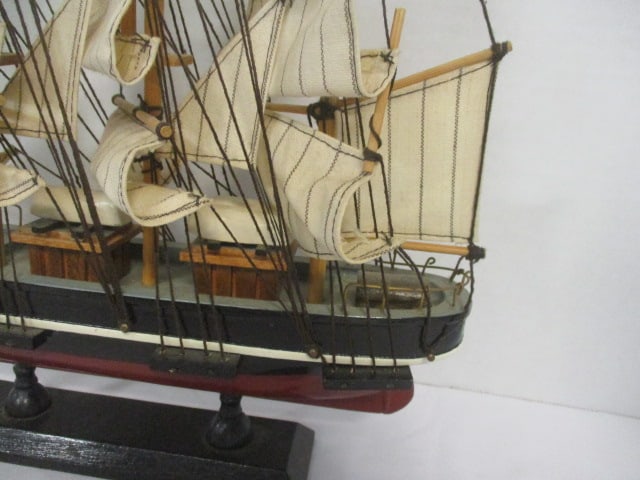 Vintage "Cutty Sark" Wooden Model Clipper Ship - 3
