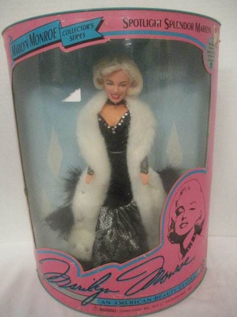 1993 DSI Marilyn Monroe Collector's Series "Spotlight Splendor Marilyn" Doll: in Original Box, Limited Edition with COA, box has wear