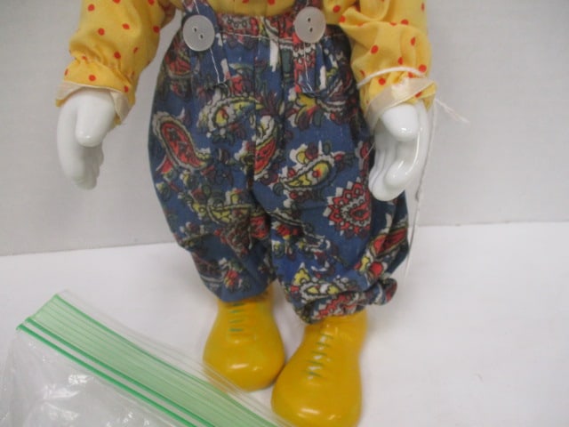 Vintage Porcelain Clown Doll and 3 "Trolls" Pez Candy Dispensers - 3