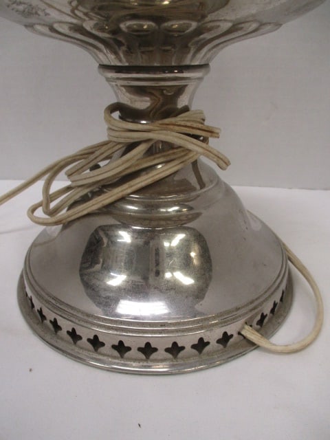 Vintage Rayo Nickel Plated Electricfied Oil Lamp - 2
