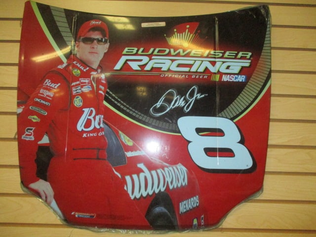 Dale Earnhardt Jr. Budweiser Racing NASCAR Car Hood Metal Sign (1 of 3)