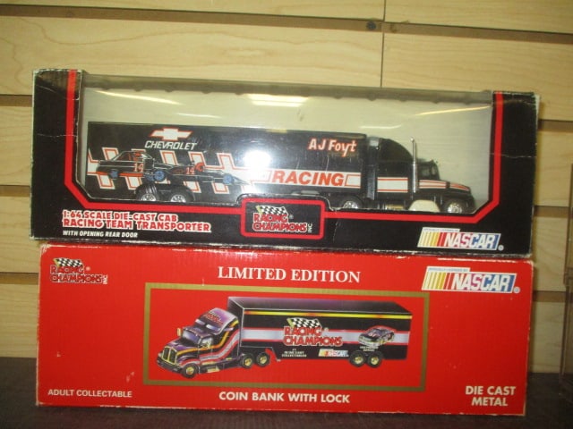 2 Racing Champions "NASCAR Racing Team Transporter" Die Cast Model Trucks (1 of 9)