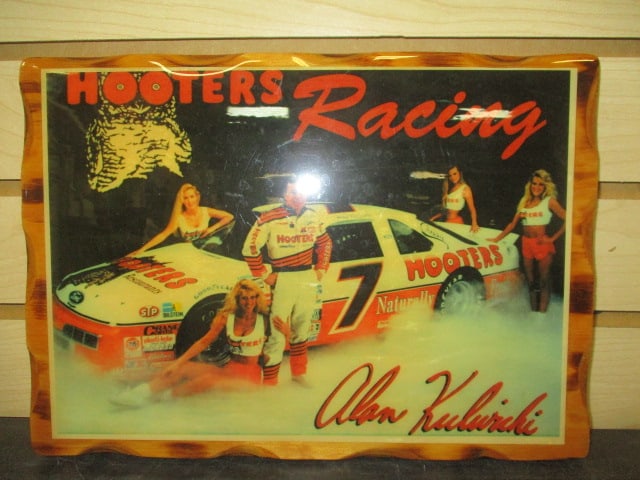 Vintage "Hooters Racing - Alan Kulwicki" #7" Advertising Plaque and - 4