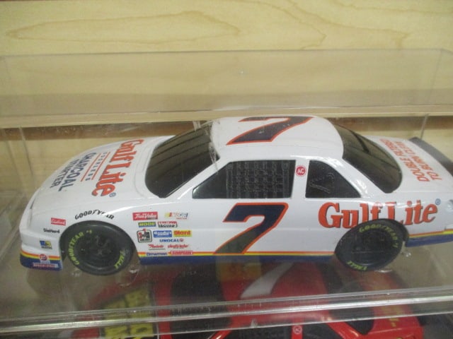 2 Racing Champions "NASCAR #7" Die Cast Model Cars in Plastic Display - 2