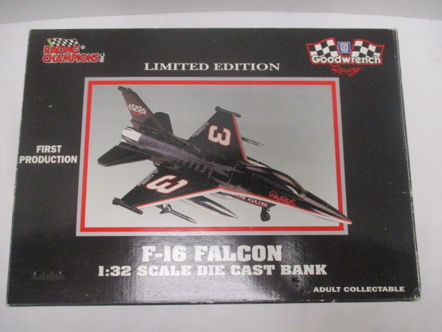 Racing Champions Limited Edition "F-16 Falcon" Die Cast Bank in Original Box (1 of 3)