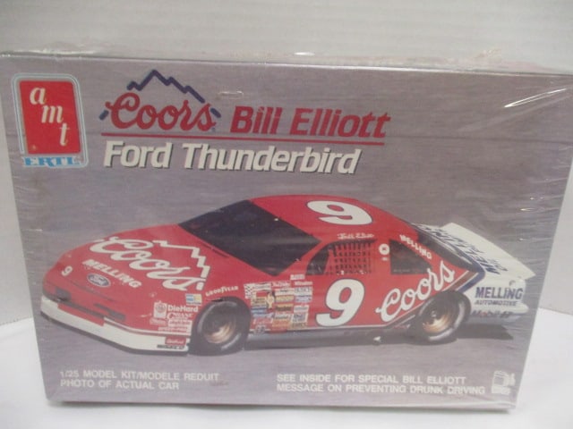 New Old Stock AMT "Bill Elliott's Coors Ford Thunderbird" Model Car Kit and - 5