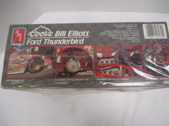 New Old Stock AMT "Bill Elliott's Coors Ford Thunderbird" Model Car Kit and - 6