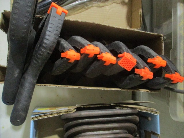 Lot of 9 Plastic Spring Clamps: .