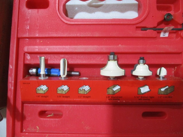 6 Piece Hickory 1/4" Shank Router Bit Kit Set: .