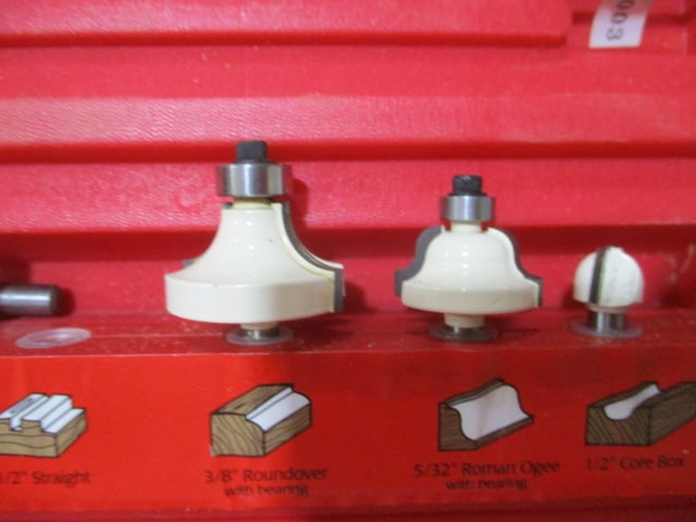 6 Piece Hickory 1/4" Shank Router Bit Kit Set - 2