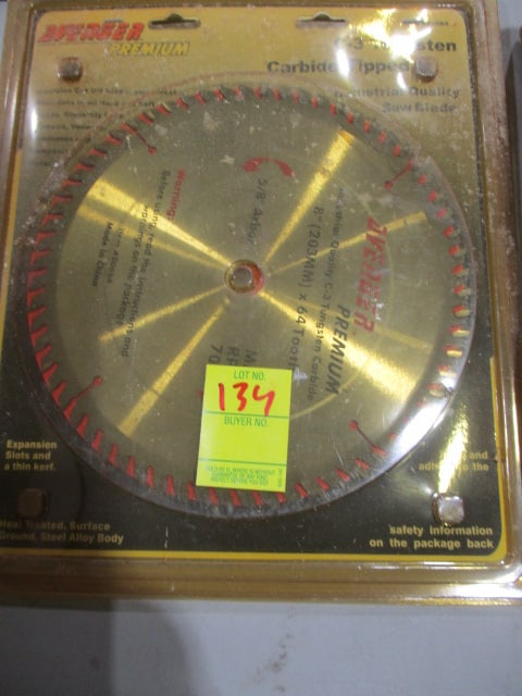 8" Circular Saw Blade with 64 C3 Tungsten Teeth: .
