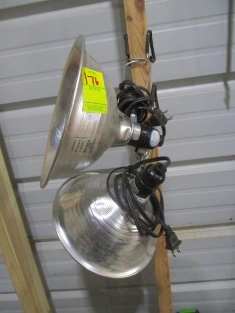 Pair of Heat Lamps with Cut Bulb: .