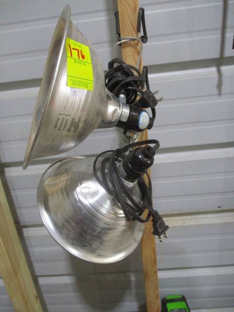 Pair of Heat Lamps with Cut Bulb - 2