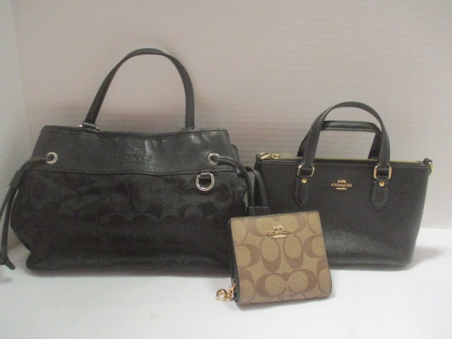 Coach Black Purse, Coach Signature Purse, Coach Billfold (1 of 10)
