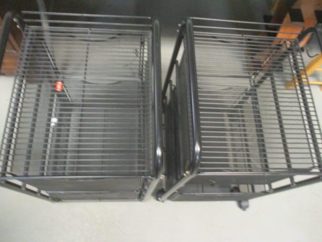 2 Wire Mesh Rolling Storage Carts w/pull out drawers - 2