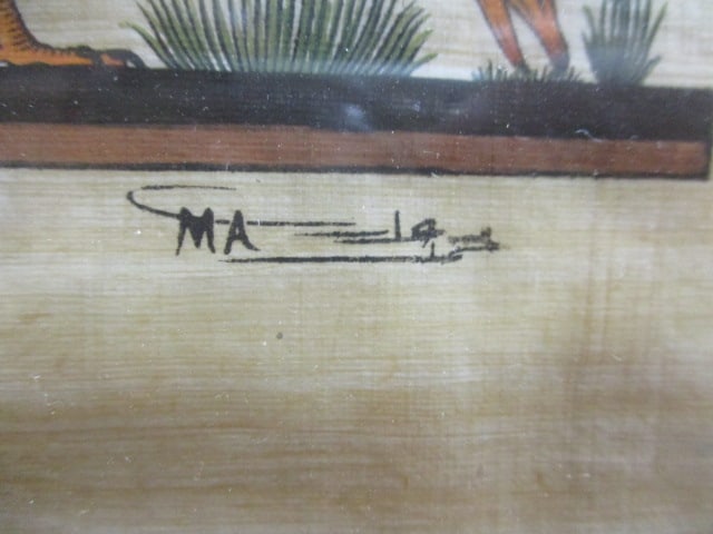 Egyptian Artwork F/M on Papyrus Paper - 4