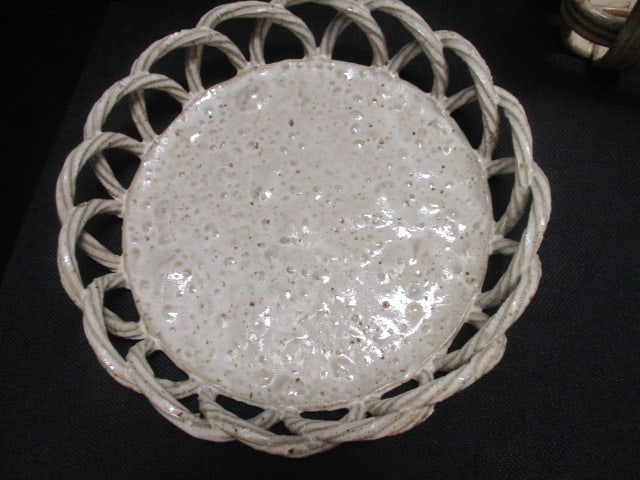 Rustic Pottery Signed Openweave Bread Baskets (Lot of 2) - 3