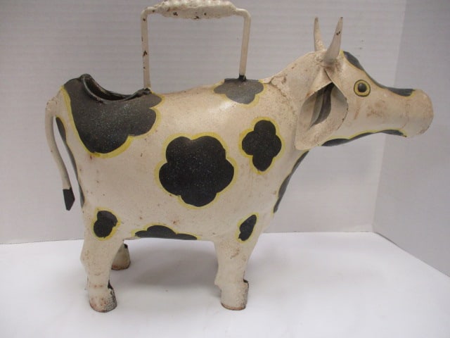 Rustic Pig 9" & Rustic Cow 11" Watering Cans (2) - 2