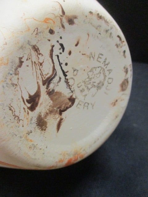 Nemadji Pottery Marbled Swirl Design Pottery Vase - 4
