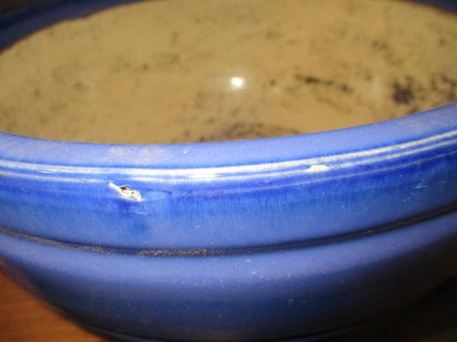 Blue Glazed Ceramic Bonsai Pot - 3