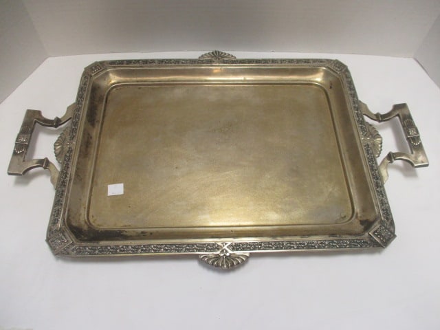 800 German Silver Tray (55.4 OZT) Silver (1 of 4)
