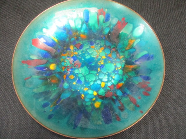 Enamel Over Copper (Lot of 2) MCM Design Bowls - 6