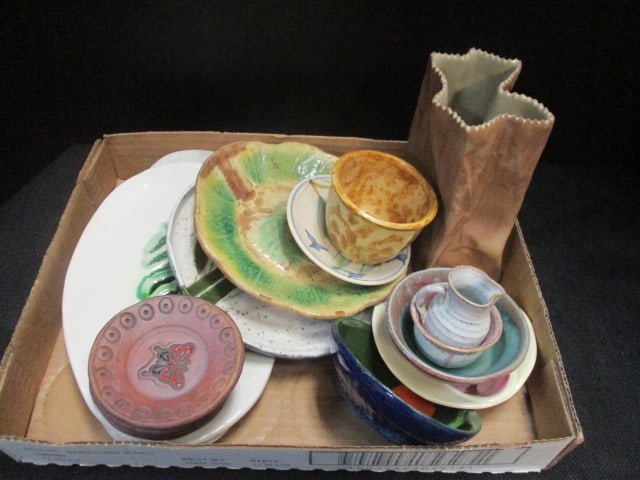 Rosenthal Studio Pottery Paper Bag (chip), Misc. Pottery Grouping: See all pictures