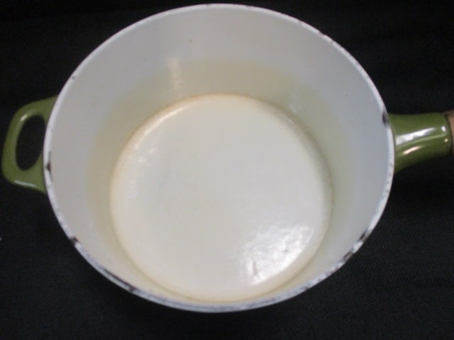 Green Enameled Cast Iron Sauce Pot - 3