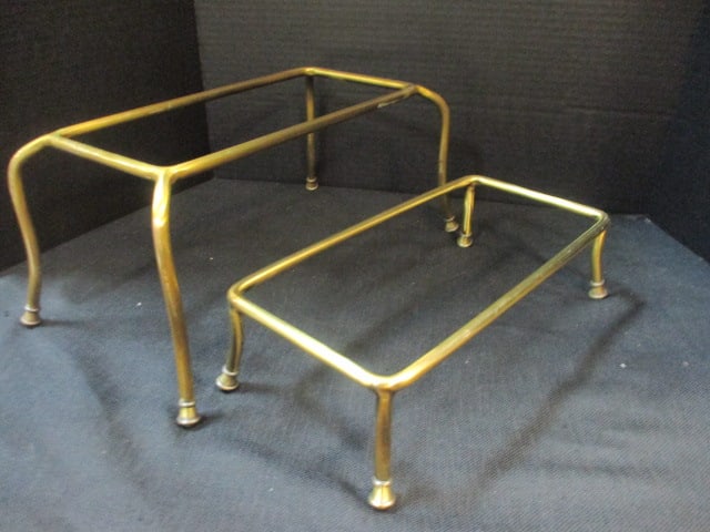 Brass Colored Casserole Stands (Lot of 2): .