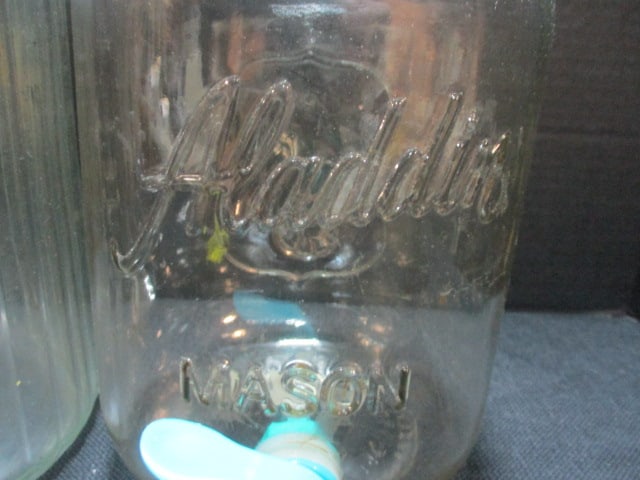 Aladdin Mason Jar Drink Dispenser & Ribbed Glass Drink Dispenser - 2