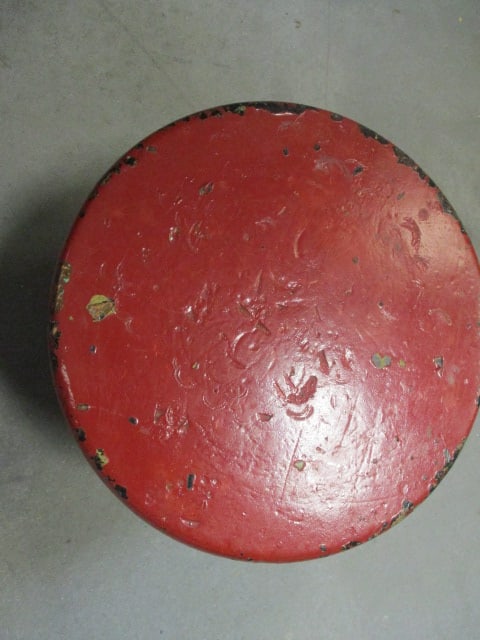 Red Tripod Rustic Design Stool - 2
