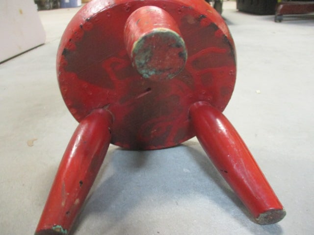 Red Tripod Rustic Design Stool - 3
