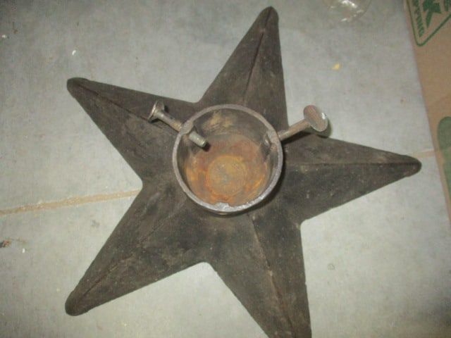 Vintage Cast Iron Star Shape Christmas Tree Stand - 2