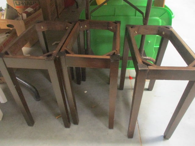 3 Small Wood Table Stands (1 of 4)
