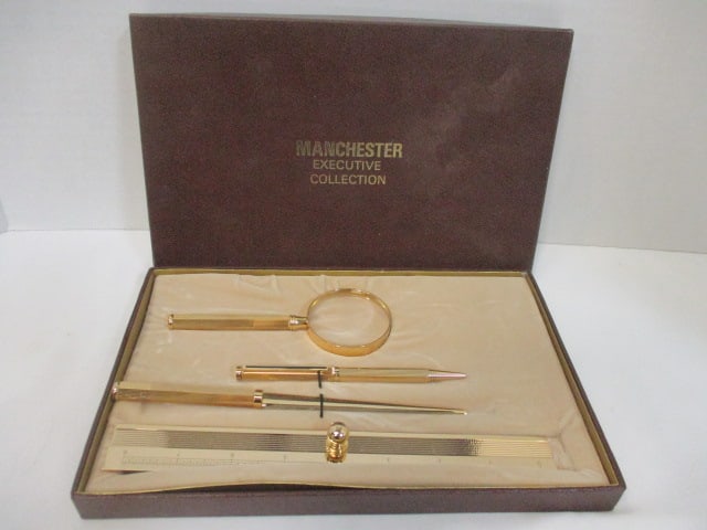 Manchester Executive Collection Brass Desk Set: .