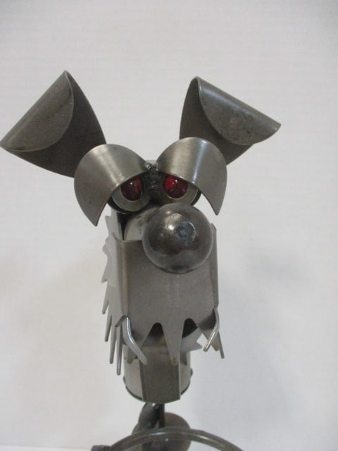Junkyard Dog Folk Art Bottle Holder - 2